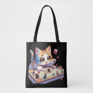 Cat Throwing Dice Tabletop Game Tasche
