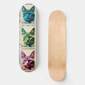 Cat Ticket: Design der Whimsical Skateboard" Skateboard (Vorderseite)