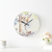 Cat Time Große Wanduhr (Zuhause)