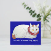 Cat Time Postcard Postkarte (Stehend Vorderseite)
