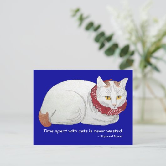 Cat Time Postcard Postkarte (Stehend Vorderseite)