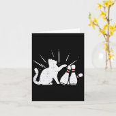 Cat Tipping Bowling Buttone Fun Bowler Mädchen Kin Karte (Gelbe Blume)