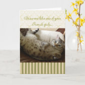 Cat Titanic Zitat Karte (Gelbe Blume)