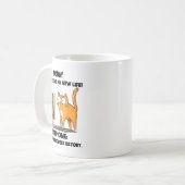 Cat Today I'm Starting My New Life Step One Delete Kaffeetasse (Vorderseite Links)