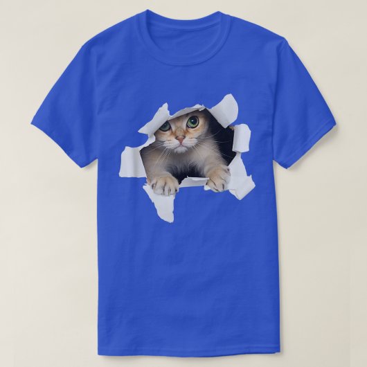 Cat Torn Cloud Kitten Liebhaber Katze  T-Shirt (Design vorne)