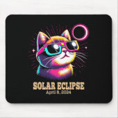 Cat Total Solar Eclipse 8. April Mousepad (Vorne)