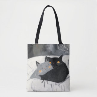 Cat Tote Bag, Hand zeichnend, schöne Illustration Tasche