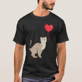 Cat toy Shirt Valentine's Day Heart Balloon For He (Vorderseite)