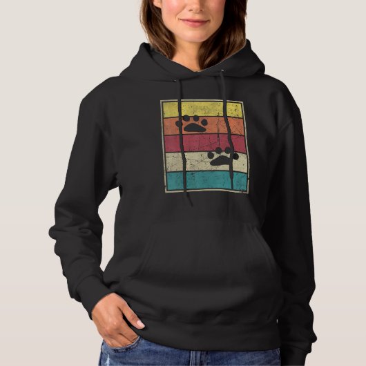 Cat Track Footprints Hoodie (Vorderseite)