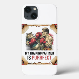 Cat Training Partner Iphone case - Muay Thai