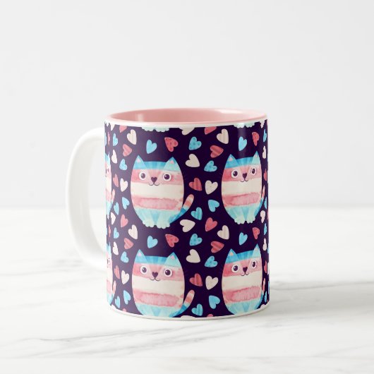 Cat Transgender Pride Tasse (Vorderseite Links)