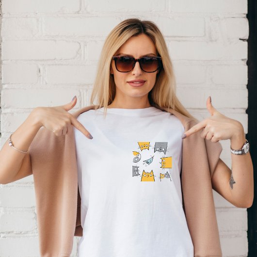 Cat Trap Funny Cute Chaos Cat Art T-Shirt