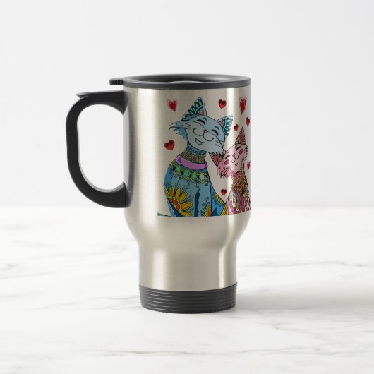 Cat Travel Mug Reisebecher (Links)