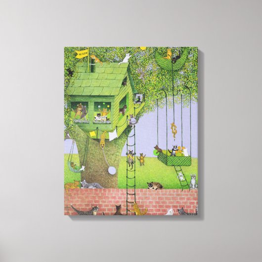 Cat Tree House Leinwanddruck (Vorderseite)