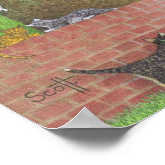 Cat Tree House Poster (Ecke)