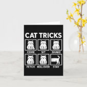 Cat Tricks Cat Owner Karte (Gelbe Blume)