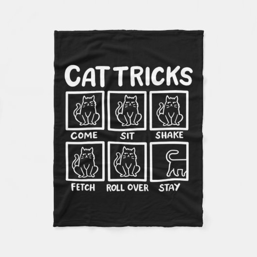 Cat Tricks Funny Cat Lover Geschenke für Männer Fleecedecke (Vorderseite)