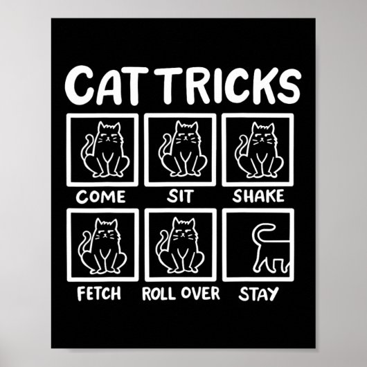 Cat Tricks Funny Cat Lover Geschenke für Männer Poster (Vorne)