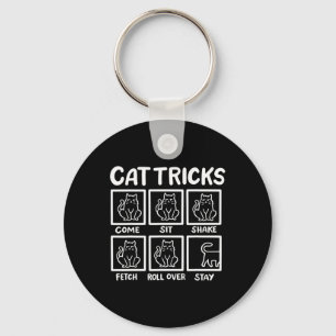 Cat Tricks Funny Cat Lover Geschenke für Männer Schlüsselanhänger