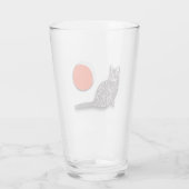 Cat trifft den Vollmond Glas (Rückseite)