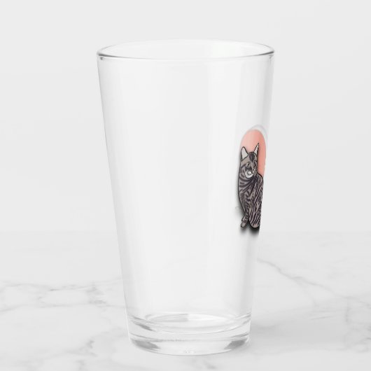 Cat trifft den Vollmond Glas (Rechts)