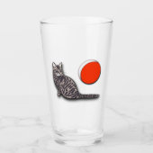 Cat trifft den Vollmond Glas (Vorderseite)