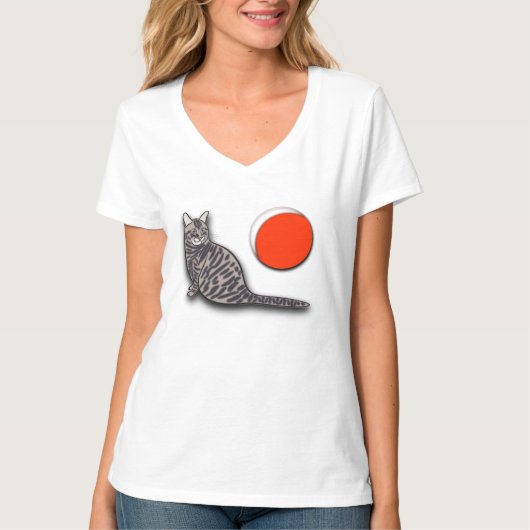 Cat trifft den Vollmond T-Shirt (Vorderseite)