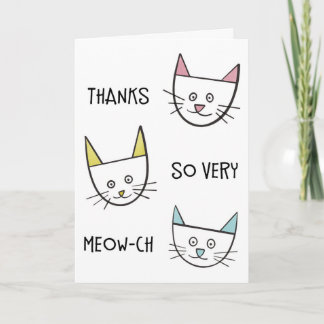 Cat Trio Thank You Card Karte
