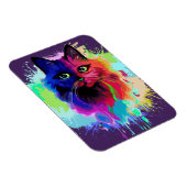 Cat Trippy Psychedelic Pop Art Magnet (Rechte Seite)