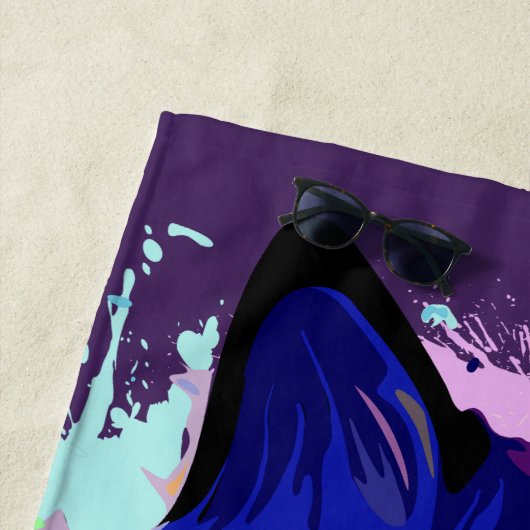 Cat Trippy Psychedelic Pop Art Strandtuch (Beispiel)