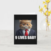 Cat Trump 9 Lives Ba1 Karte (Gelbe Blume)