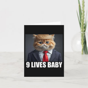 Cat Trump 9 Lives Ba1 Karte