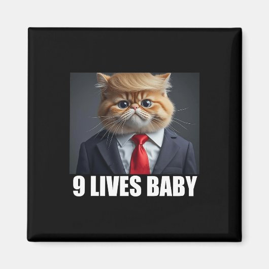 Cat Trump 9 Lives Ba1 Magnet (Vorne)
