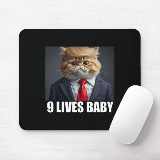Cat Trump 9 Lives Ba1 Mousepad (Mit Mouse)