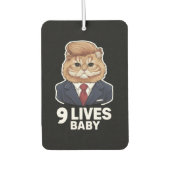 Cat Trump 9 Lives Baby Autolufterfrischer (Vorderseite)
