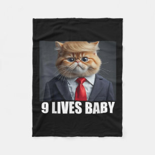 Cat Trump 9 Lives Baby Fleecedecke