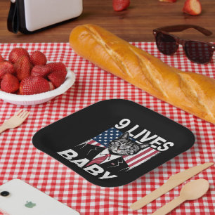 Cat Trump 9 Lives Baby Funny Trump Cat Pappteller