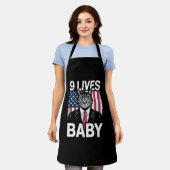 Cat Trump 9 Lives Baby Funny Trump Cat Schürze (Getragen)