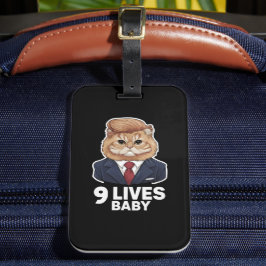 Cat Trump 9 Lives Baby Gepäckanhänger
