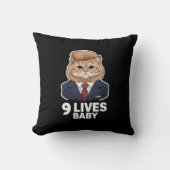 Cat Trump 9 Lives Baby Kissen (Vorderseite)