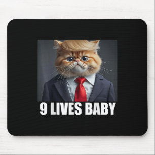 Cat Trump 9 Lives Baby Mousepad