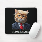 Cat Trump 9 Lives Baby Mousepad (Mit Mouse)
