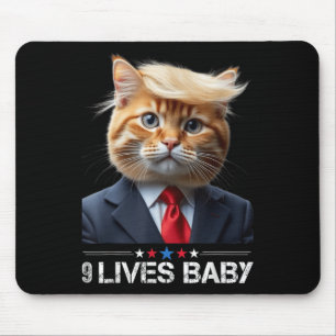 Cat Trump 9 Lives Baby Mousepad