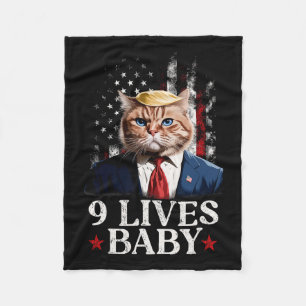 Cat Trump 9 Lives Baby Trump 2024 Win Victory Winn Fleecedecke