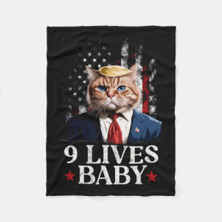 Cat Trump 9 Lives Baby Trump 2024 Win Victory Winn Fleecedecke