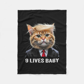 Cat Trump 9 Lives Baby Trump 2024 Win Victory Winn Fleecedecke