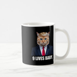 Cat Trump 9 Lives Baby Trump 2024 Win Victory Winn Kaffeetasse