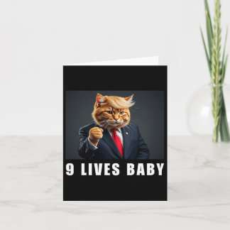 Cat Trump 9 Lives Baby Trump 2024 Win Victory Winn Karte
