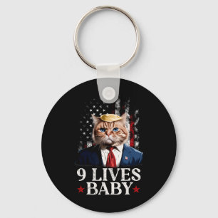 Cat Trump 9 Lives Baby Trump 2024 Win Victory Winn Schlüsselanhänger