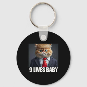 Cat Trump 9 Lives Baby Trump 2024 Win Victory Winn Schlüsselanhänger